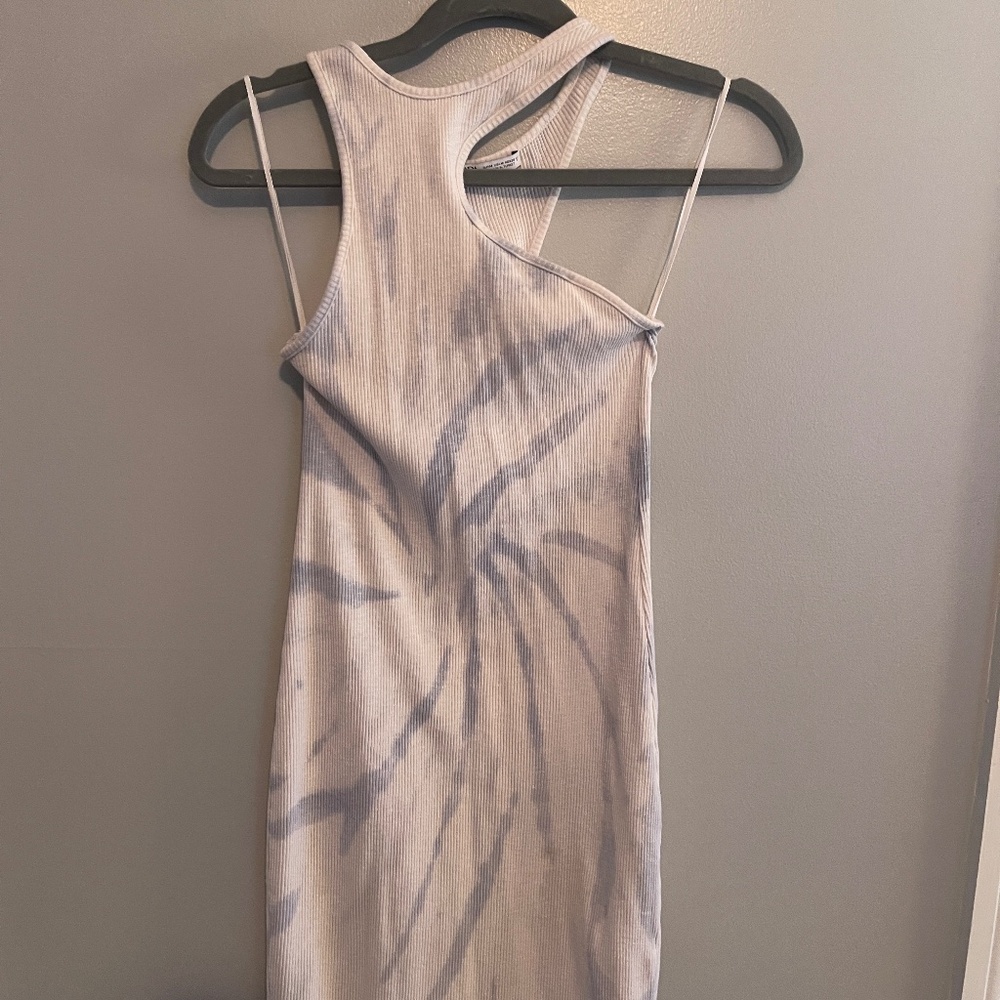 Zara Stretch Ribbed Tie Dye Summer Mini Dress